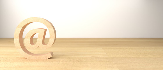 3D illustration. Massive sign of ET in a light room. Modern conceptual interior. Background for banner