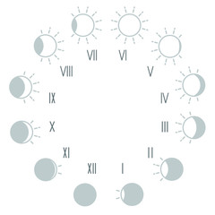 set of icons / months