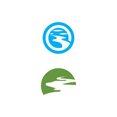 River vector icon illustration