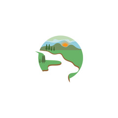 River vector icon illustration