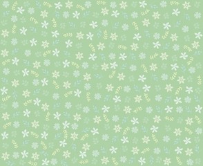 spring pattern, green color, repeating.flat design, vector image.