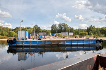 Berth for the ferry on the river.