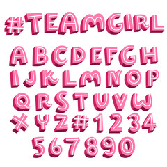 sweet pink 3d font collection