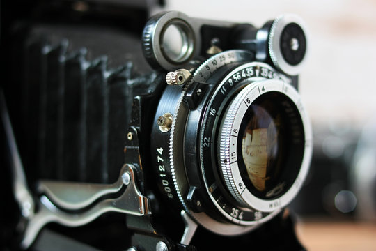 Vintage film rangefinder camera lens