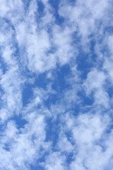 Obraz premium fluffy white cloud on blue sky background