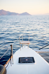 catamaran yacht at sea