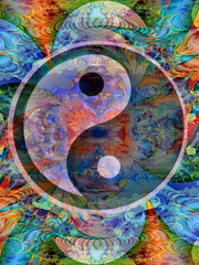 Abstract Yin Yang symbol