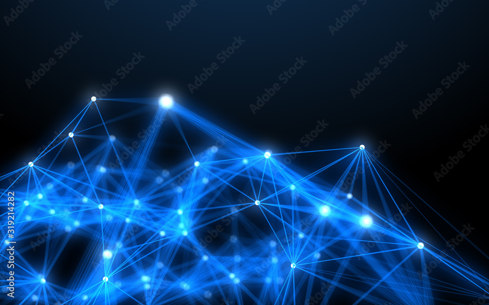 Poster technology network background.abstract digital technology.blue steam connection