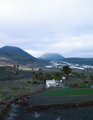 Fototapeta premium City of Haria and it's surrounding nature, Lanzarote, Canary Islands.