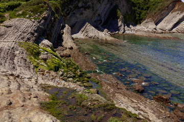 landscape in the north of spain at the coast