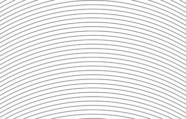 Vector striped white and black background. curve line pattern abstract texture 