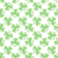 Seamless pattern with clover