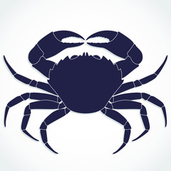 silhouette realistic crab illustration