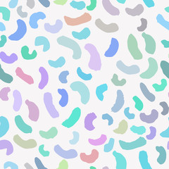 Fototapeta na wymiar Seamless pattern with blots and beans.