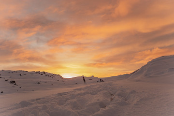 Fototapeta na wymiar Sunrise on Mountain Top