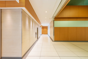 Empty hallway or lobby in a modern office or apartment.