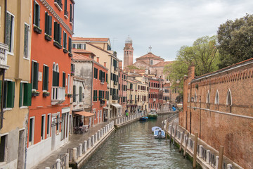 Fototapeta na wymiar Beautiful water canal in Venice, Italy