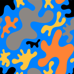 Seamless pattern with fluid spots.