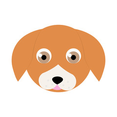 Dog sitting. Vector puppy pooch. Cute cartoon funny character. Help homeless animal concept. background Isolated.