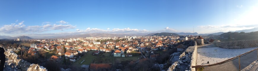 Fototapeta premium panorama of the city in winter