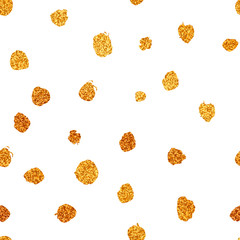 Seamless pattern with golden dots.