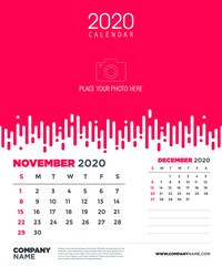 Calendar 2020 design, Vector Calendar