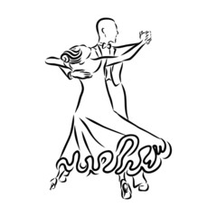illustration of dancing waltz 