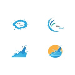 Illustration of Water Splash logo vector template