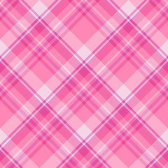 Seamless pattern in lovely light and bright pink colors for plaid, fabric, textile, clothes, tablecloth and other things. Vector image.
