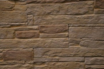  Color image of a plaster brick wall