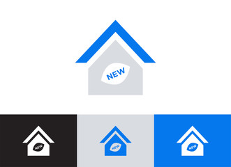 new house glyph vector icon - ui icon vector