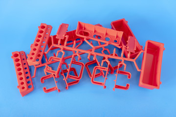 Industrial injection molding press the manufacture of plastic parts