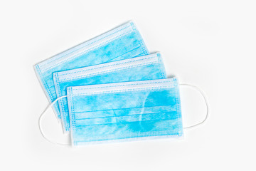 Surgical mask for protection on white background