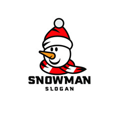 Snowman character logo design