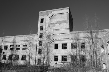 Abandoned construction site of hospital. Abandoned at 1991,during Ukrainian undependence crisis. Kiev,Ukraine