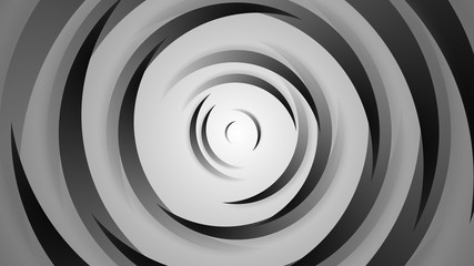 Gray black circles abstract background.3D illustration with paper cut style.