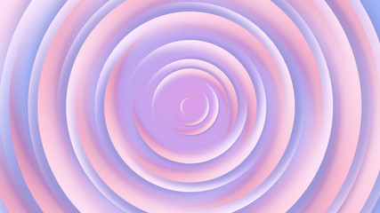 Pink purple circles abstract background.3D illustration with paper cut style.