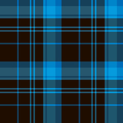 Seamless pattern in lovely black, blue and grey colors for plaid, fabric, textile, clothes, tablecloth and other things. Vector image.