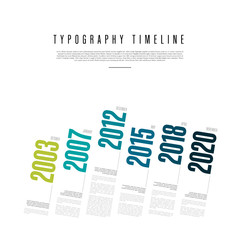 Vector Infographic typography timeline report template