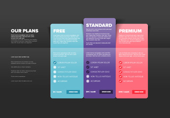 Pricing table light template