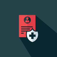 medical insurance flat vector icon - ui icon vector