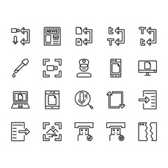 application icon set design line style part 6. Perfect for application, web, logo and presentation template