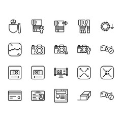 application icon set design line style part 9. Perfect for application, web, logo and presentation template