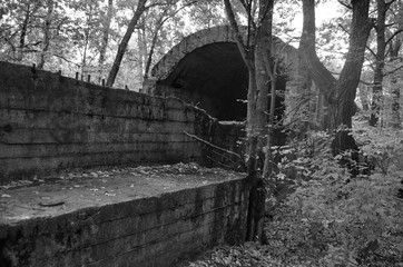 Old tunnel of Stalin. Part of Kiev defense line in WW2 time
