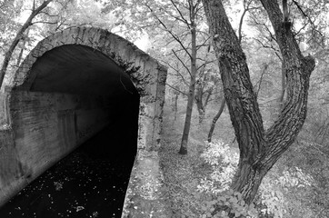 Old tunnel of Stalin. Part of Kiev defense line in WW2 time