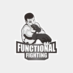 Fight club professional  logo design