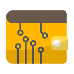 digital wallet isolated flat vector icon