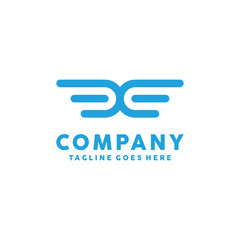 Fototapeta premium Technology logo design vector template with flat color Concept style. Modern Symbol and Digital icon for App, web, studio, startup, Company And Business.