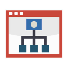 SiteMap isolated flat color icon