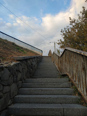 stairs that leeds to the upper road